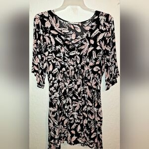 Black and Pink Floral Dress